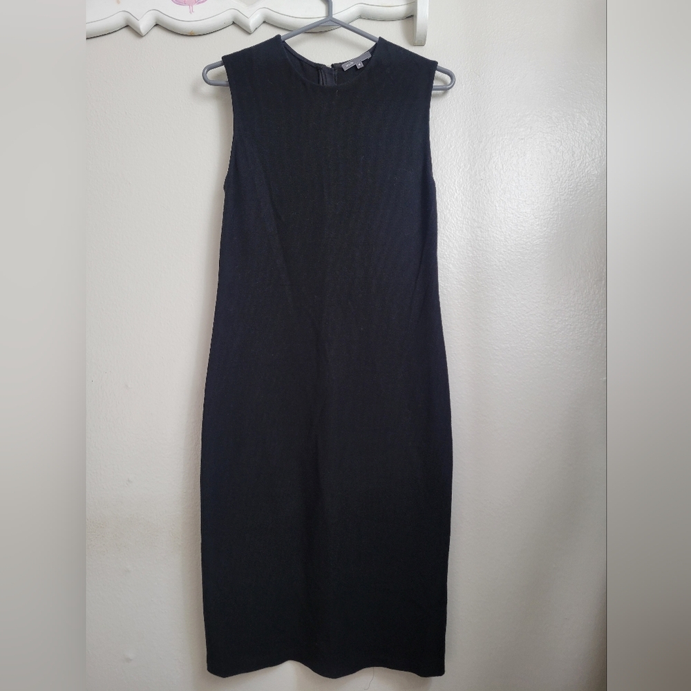 Vince Black Sleeveless Midi Dress